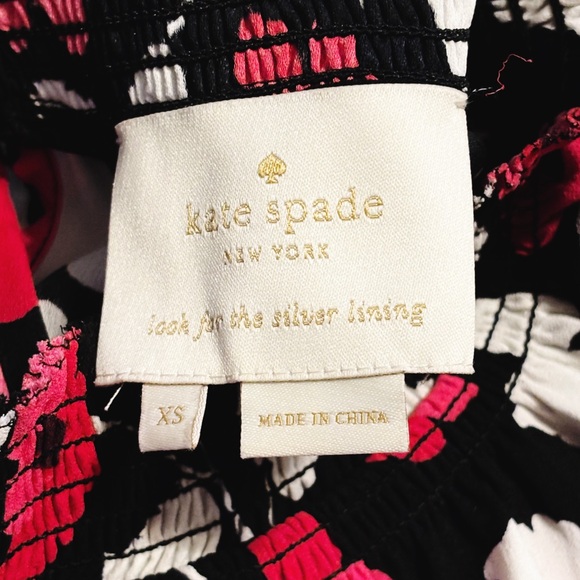Kate Spade Vintage Fleur Crepe Pink/Red Floral Mini Dress-Women Size XSm… - Picture 7 of 10